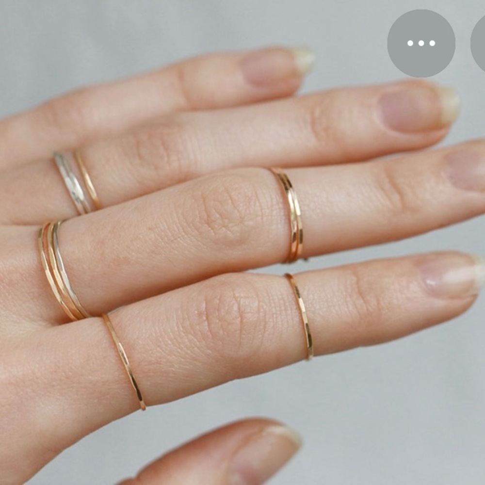 Melissa Joy Manning 14k Gold Stacking Rings - Set of 8 Rings - Picture 10 of 10